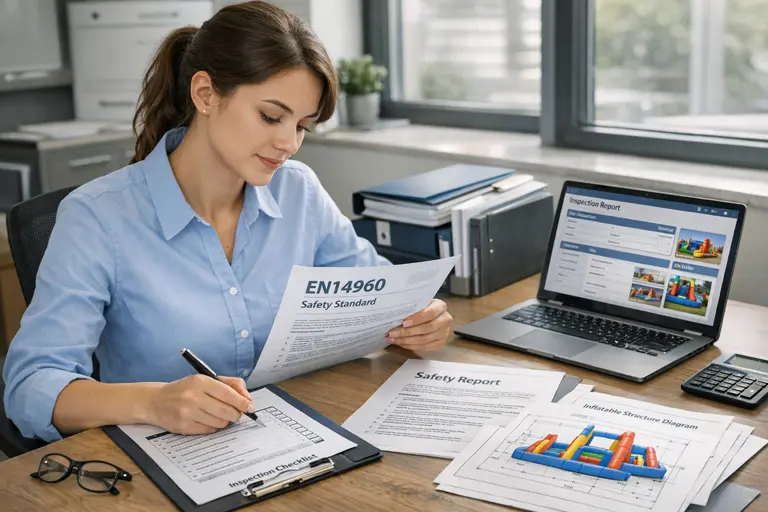 Analyse bureau pour conformité documentaire de structures gonflables et norme EN14960